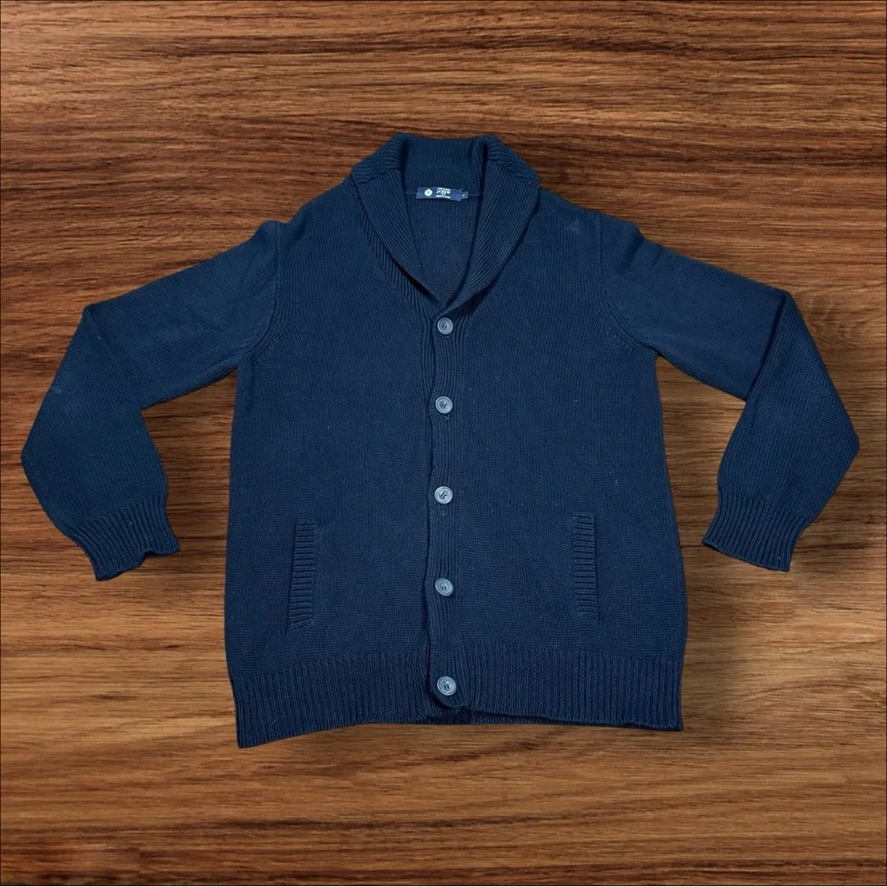 J. Crew‎ Shawl Cardigan Navy Blue Men’s Large Button Up Preppy